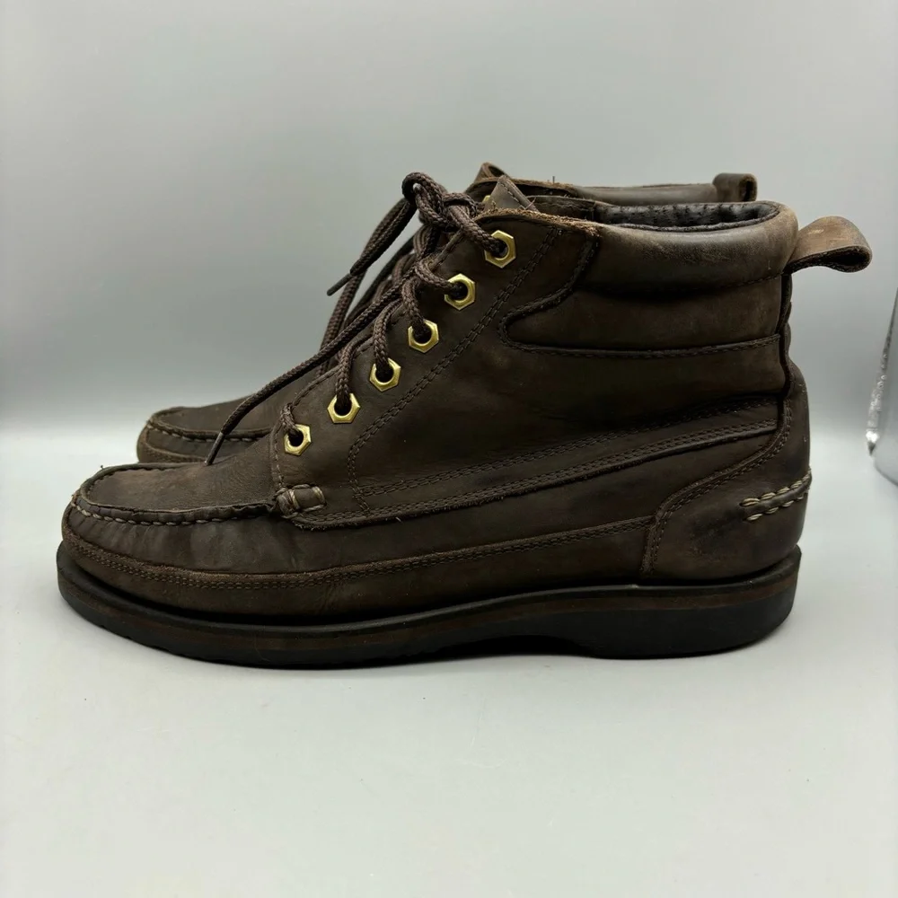 Colorado Amazonas Ankle Boots Men’s Size 8 M Brown Leather Moc Toe Hiking Brazil